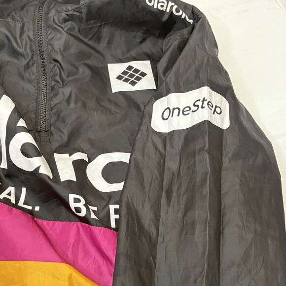 POLAROID Windbreaker Pullover Jacket Mens M Hooded Black 1/4 Zip - Picture 9 of 10